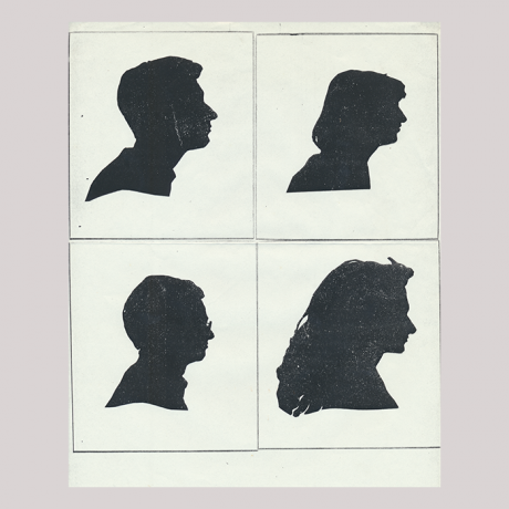 
        Four silhouettes. On the left two men looking right; on the right side two women looking right. All silhouettes are separated by a line.